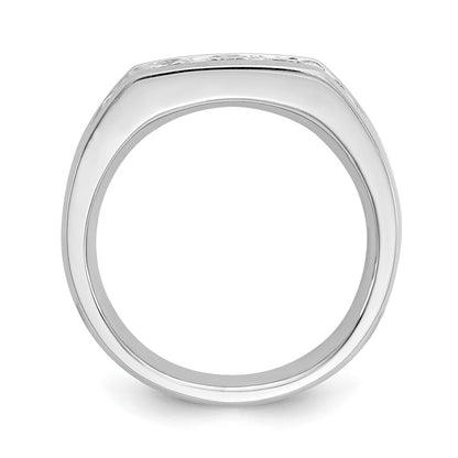 14K White Gold 5 Stone 3/4 Carat Round Diamond Complete Channel Band