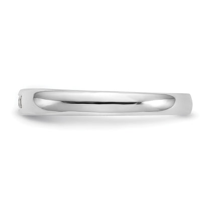 14K White Gold 5-Stone Real Diamond Channel Band