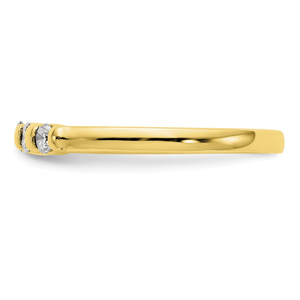 10K Yellow Gold 5 Stone Diamond Band