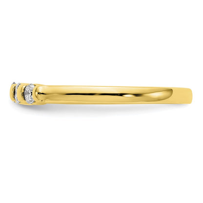 10K Yellow Gold 5 Stone Diamond Band