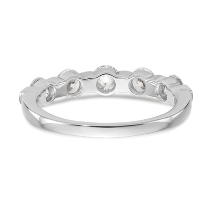 14K White Gold 5 Stone Channel Set 1 Carat Complete Round Diamond Band