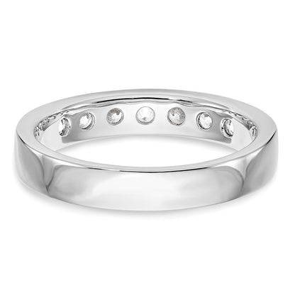 14K White Gold 7 Stone Diamond Channel Band