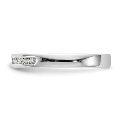 14K White Gold 7-Stone Real Diamond Channel Band
