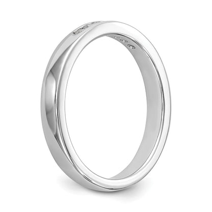 14K White Gold 7-Stone Real Diamond Channel Band