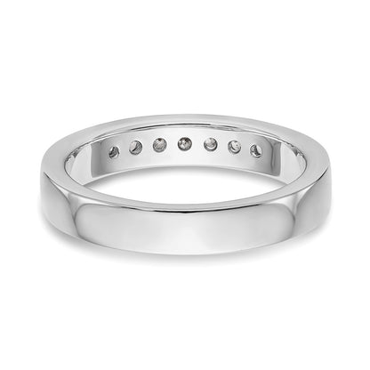 14K White Gold 7-Stone Real Diamond Channel Band