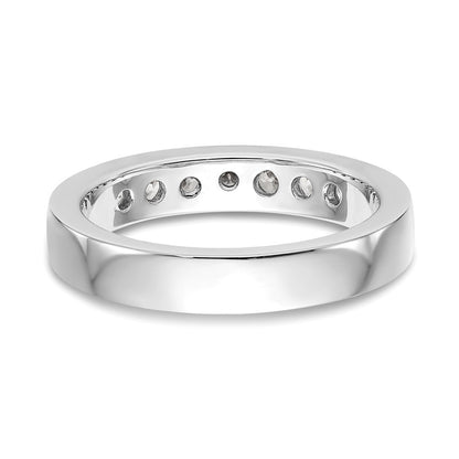 14K White Gold 7-Stone Real Diamond Channel Band