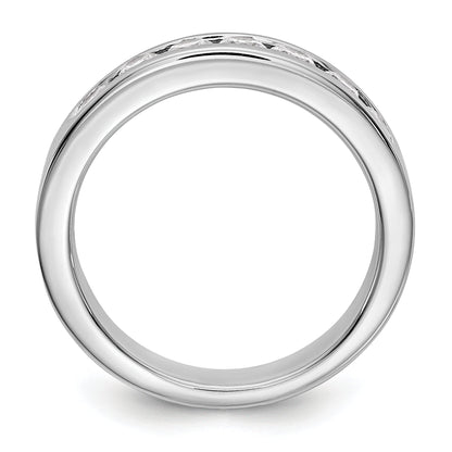 Platinum 7 Stone 3/4 Carat Round Diamond Complete Channel Band
