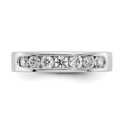 Platinum 7 Stone 3/4 Carat Round Diamond Complete Channel Band