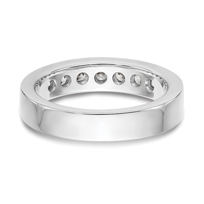 Platinum 7 Stone 3/4 Carat Round Diamond Complete Channel Band