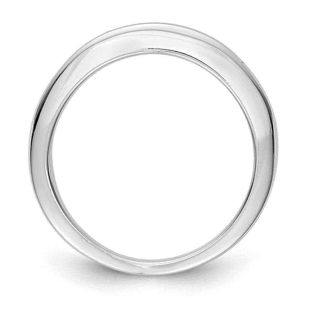 14K White Gold 7-Stone Real Diamond Channel Band