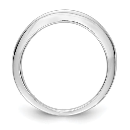 14K White Gold 7-Stone Real Diamond Channel Band