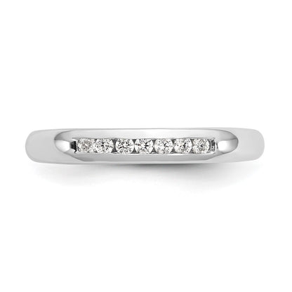 14K White Gold 7-Stone Real Diamond Channel Band