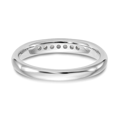 14K White Gold 7-Stone Real Diamond Channel Band