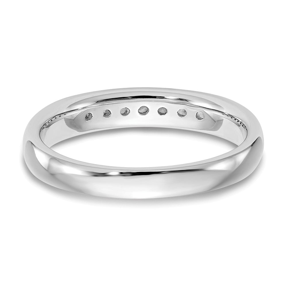 14K White Gold 7-Stone Real Diamond Channel Band
