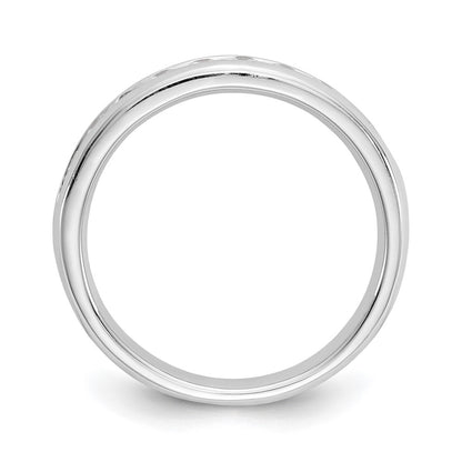 14k White Gold 3/8 Ct. Lab Grown Diamond VS/SI+ G+ Nine Stone Fashion band