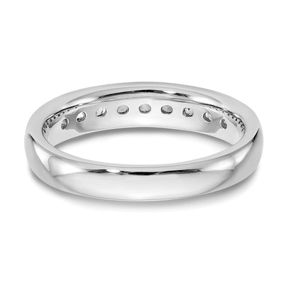 14k White Gold 3/8 Ct. Lab Grown Diamond VS/SI+ G+ Nine Stone Fashion band