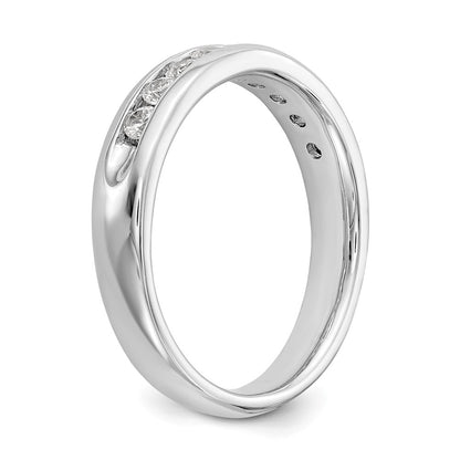 14k White Gold 3/8 Ct. Lab Grown Diamond VS/SI+ G+ Nine Stone Fashion band