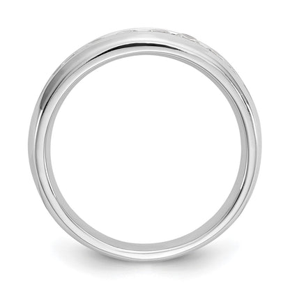 14k White Gold 5/8 Ct. Lab Grown Diamond VS/SI+ G+ Nine Stone Fashion band