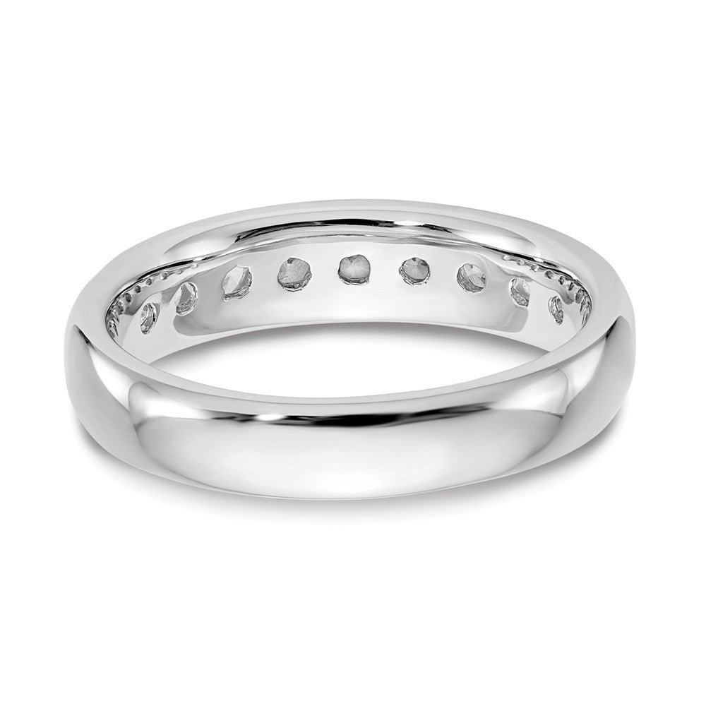 14k White Gold 5/8 Ct. Lab Grown Diamond VS/SI+ G+ Nine Stone Fashion band