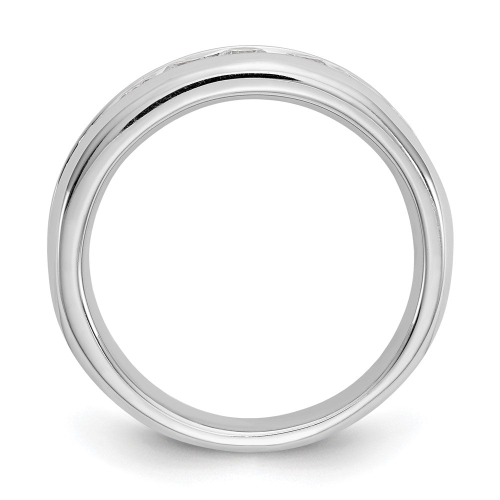 14k White Gold 1 Ct. Lab Grown Diamond VS/SI+ G+ Nine Stone Fashion band