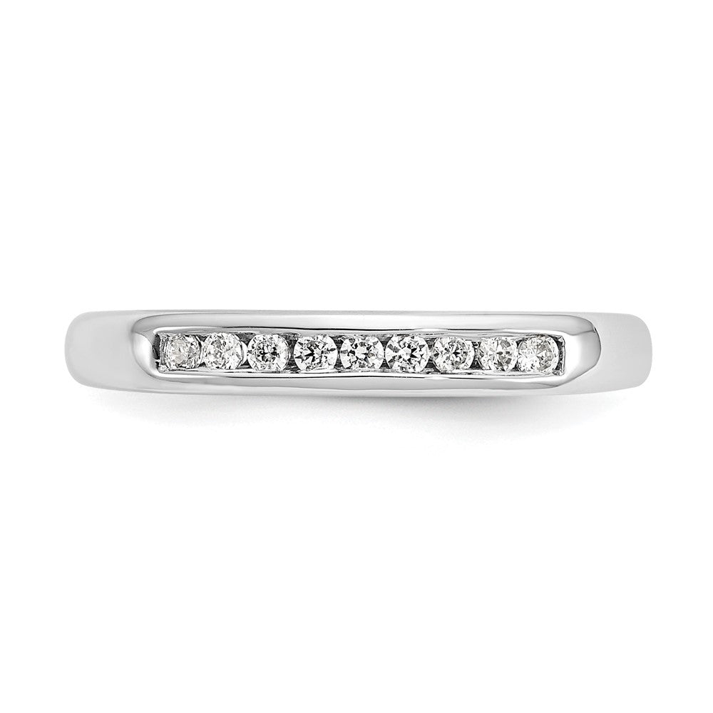 14k White Gold 1 Ct. Lab Grown Diamond VS/SI+ G+ Nine Stone Fashion band