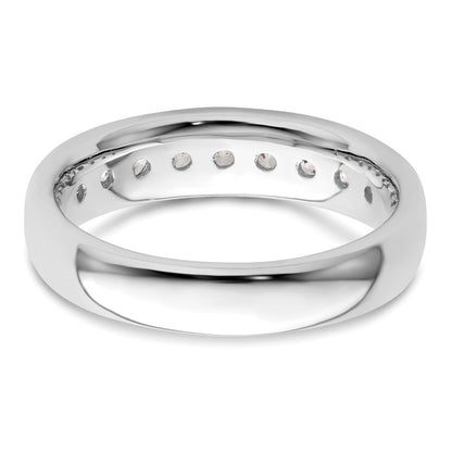 14K White Gold 9-Stone Real Diamond Channel Band