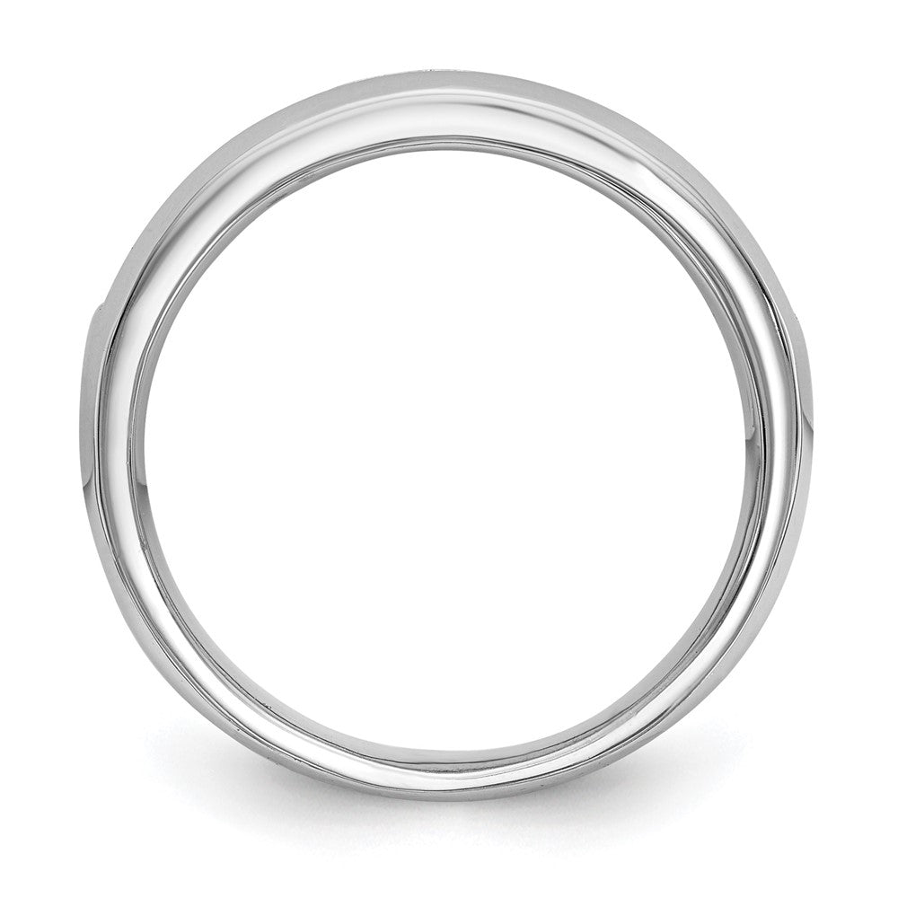 14K White Gold 9-Stone Real Diamond Channel Band