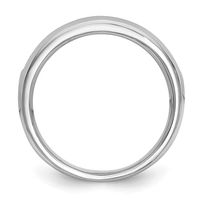 14K White Gold 9-Stone Real Diamond Channel Band