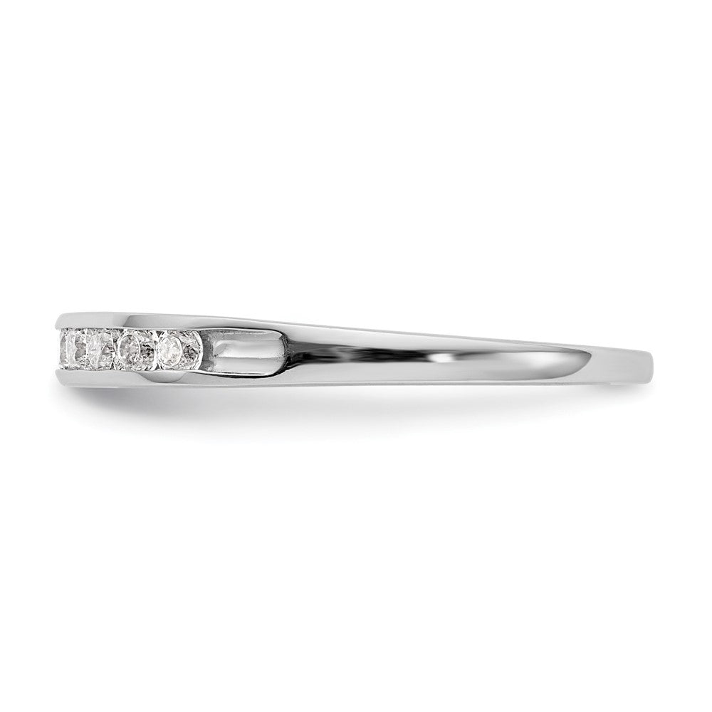14k White Gold 3/4 Ct. Lab Grown Diamond VS/SI+ G+ Eleven Stone Channel Band Ring