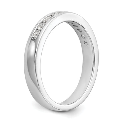 Platinum 11 Stone 1/3 Carat Round Diamond Complete Channel Band