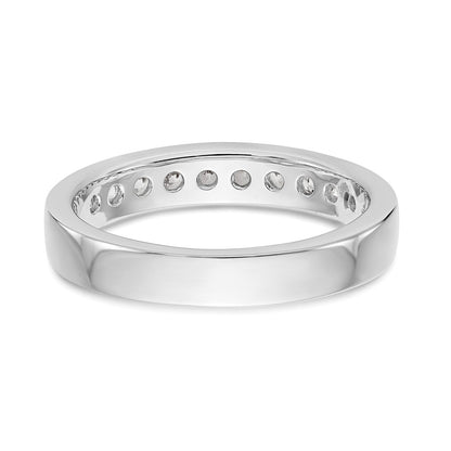Platinum 11 Stone 1/2 Carat Round Diamond Complete Channel Band