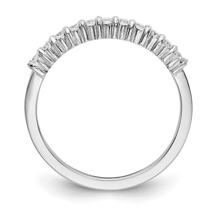 Platinum 11 Stone 1/5 Carat Round Diamond Complete Wedding Band