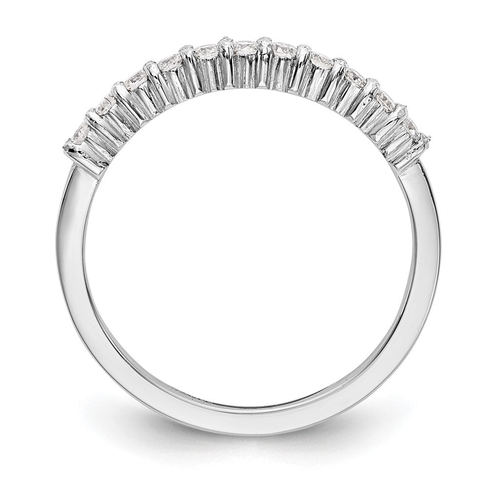 Platinum 11 Stone 1/5 Carat Round Diamond Complete Wedding Band