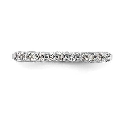 Platinum 11 Stone 1/5 Carat Round Diamond Complete Wedding Band