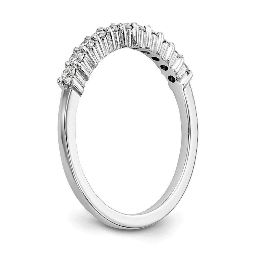 Platinum 11 Stone 1/5 Carat Round Diamond Complete Wedding Band