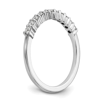 Platinum 11 Stone 1/5 Carat Round Diamond Complete Wedding Band