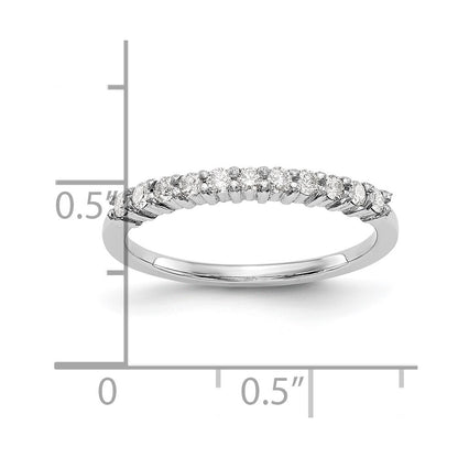 Platinum 11 Stone 1/5 Carat Round Diamond Complete Wedding Band