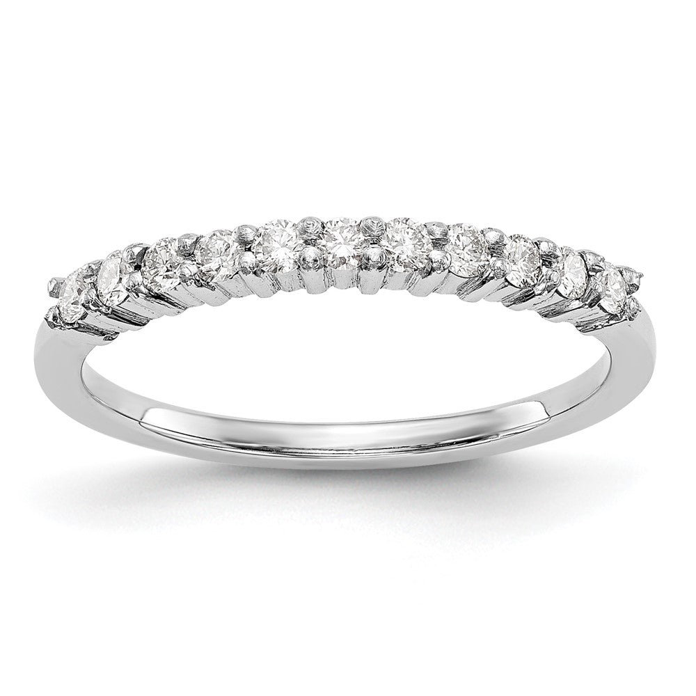 Platinum 11 Stone 1/5 Carat Round Diamond Complete Wedding Band