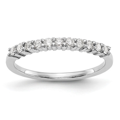 Platinum 11 Stone 1/5 Carat Round Diamond Complete Wedding Band