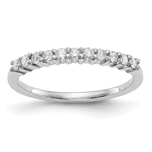 Platinum 11 Stone 1/5 Carat Round Diamond Complete Wedding Band