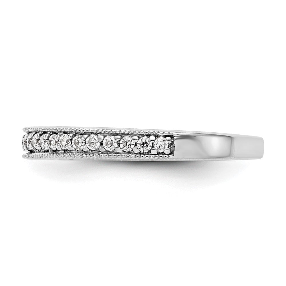 14K White Gold True Origin 1/4 Carat Lab Grown Diamond Vs D E F Band