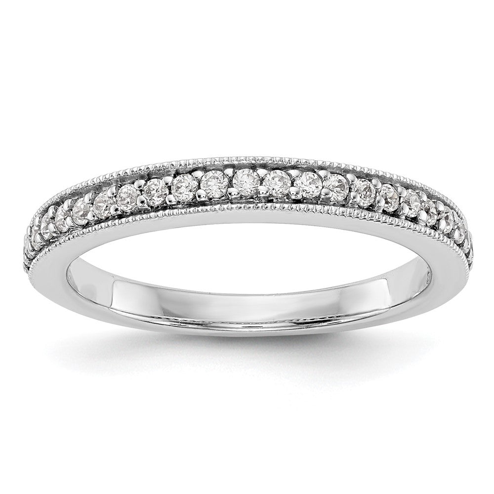 14K White Gold True Origin 1/4 Carat Lab Grown Diamond Vs D E F Band