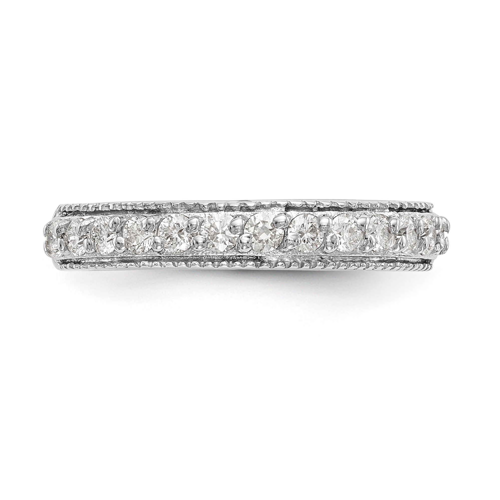 14K White Gold Diamond Band