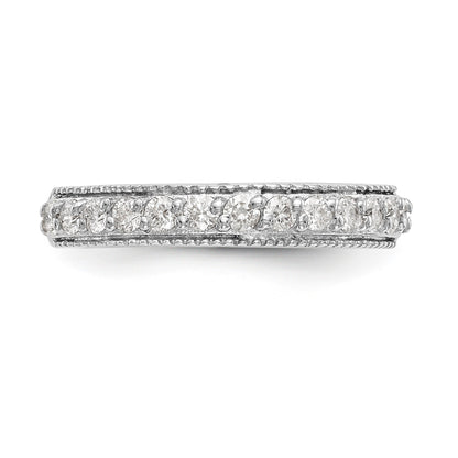14K White Gold Diamond Band
