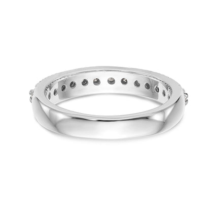 14K White Gold Diamond Band