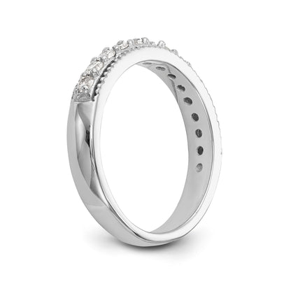 14K White Gold Diamond Band