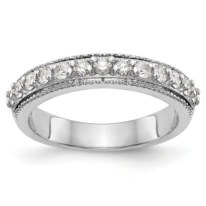14K White Gold Diamond Band