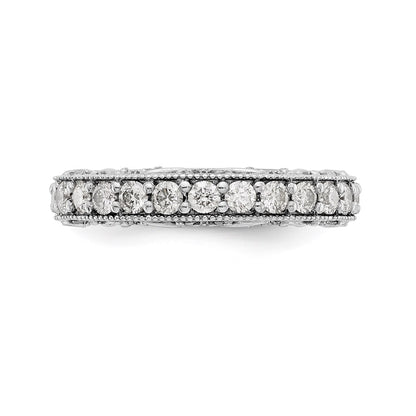1.25ct. CZ Solid Real 14K White Gold Wedding Band Ring