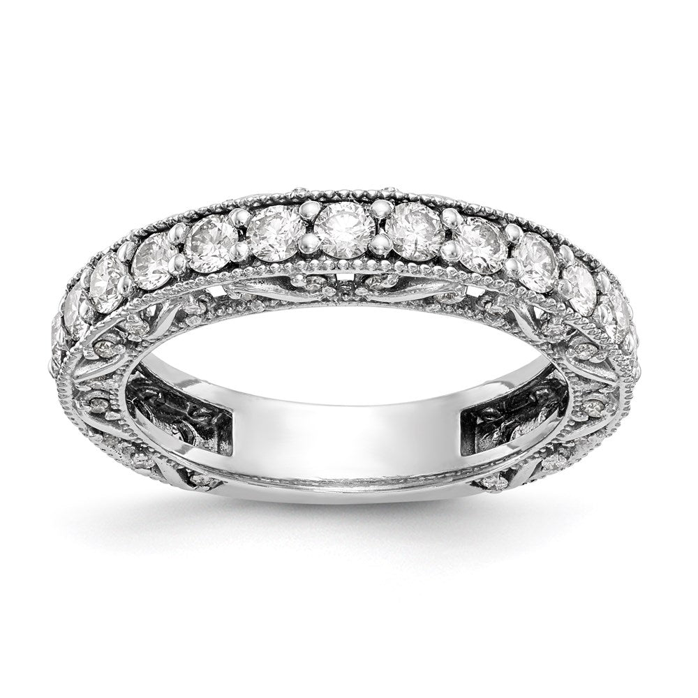 1.25ct. CZ Solid Real 14K White Gold Wedding Band Ring