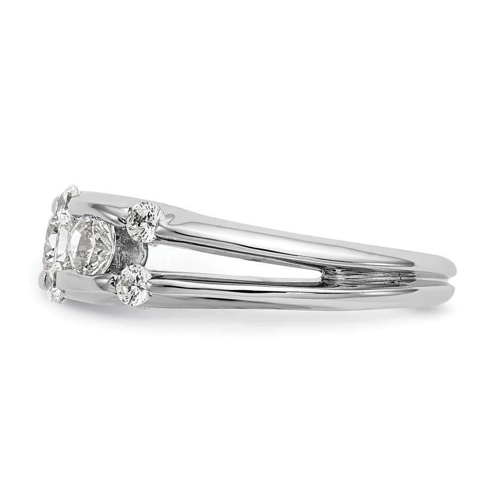 1.00ct. CZ Solid Real 14K White Gold Wedding Band Ring
